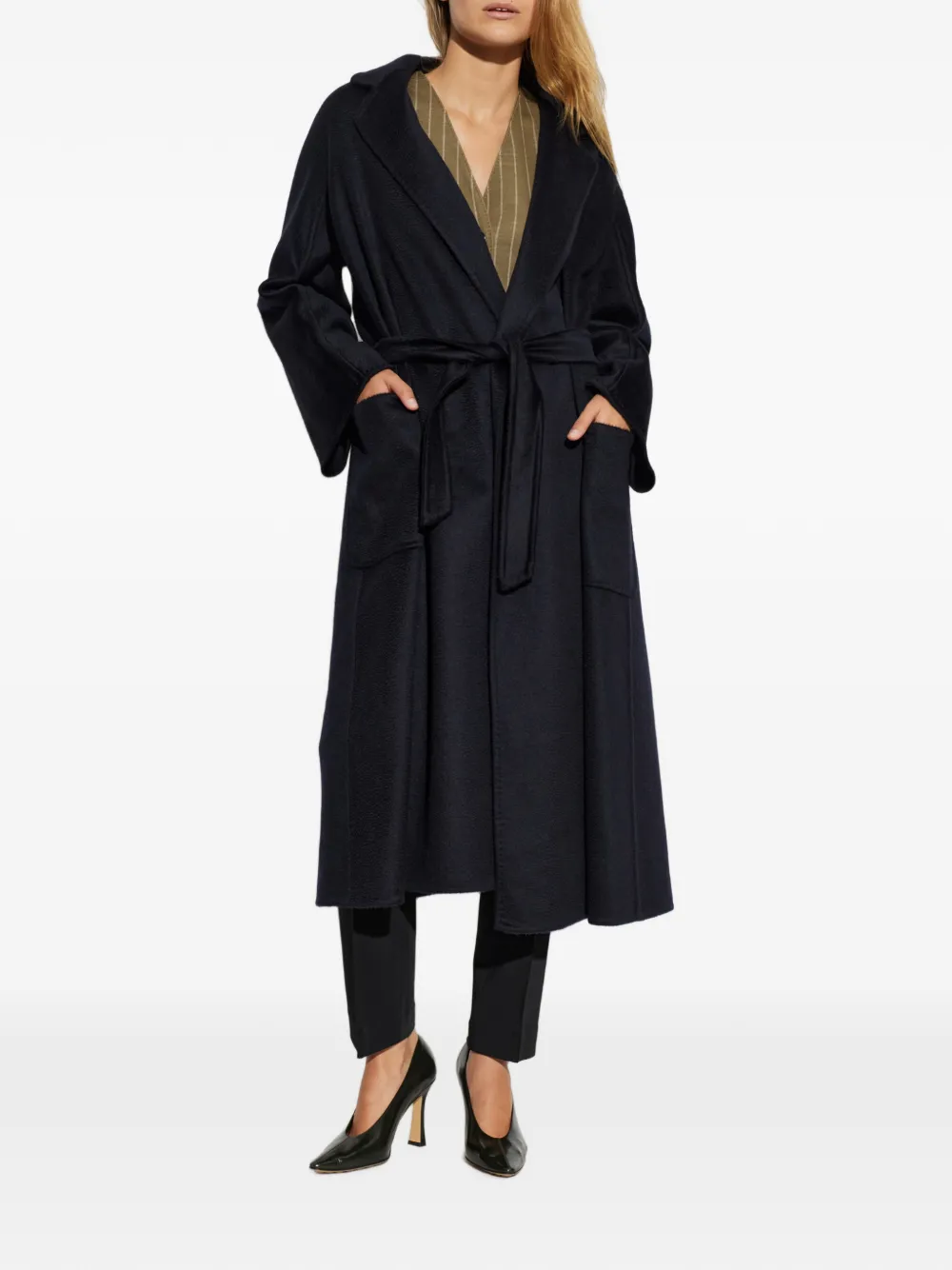 Max Mara Ludmilla kasjmier jas Blauw
