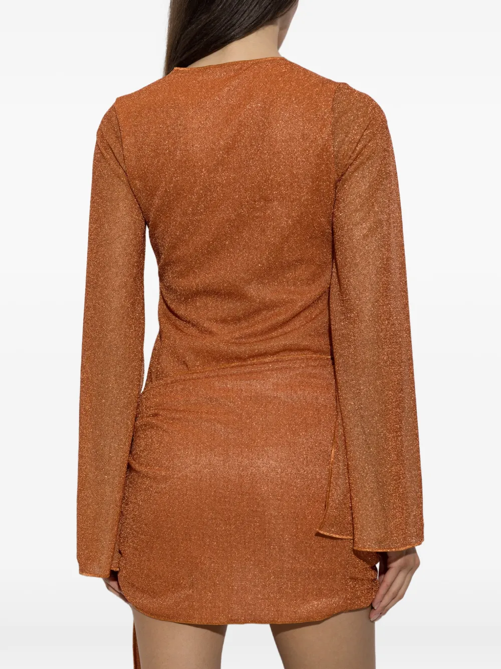Oséree Metallic mini-jurk Oranje