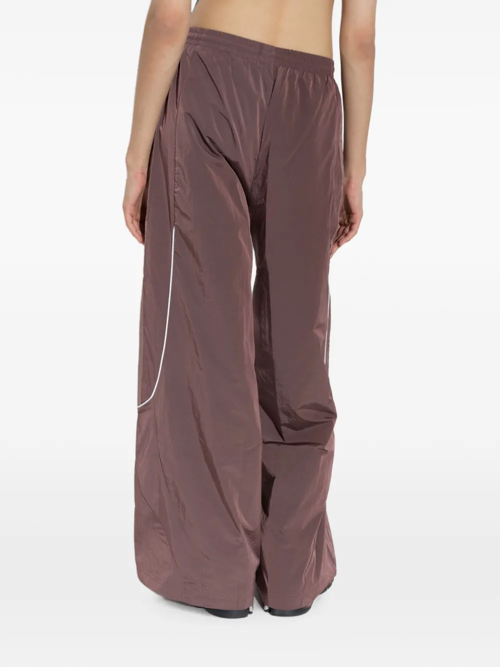 adidas Teamgeist logo-print wide-leg track pants Paars