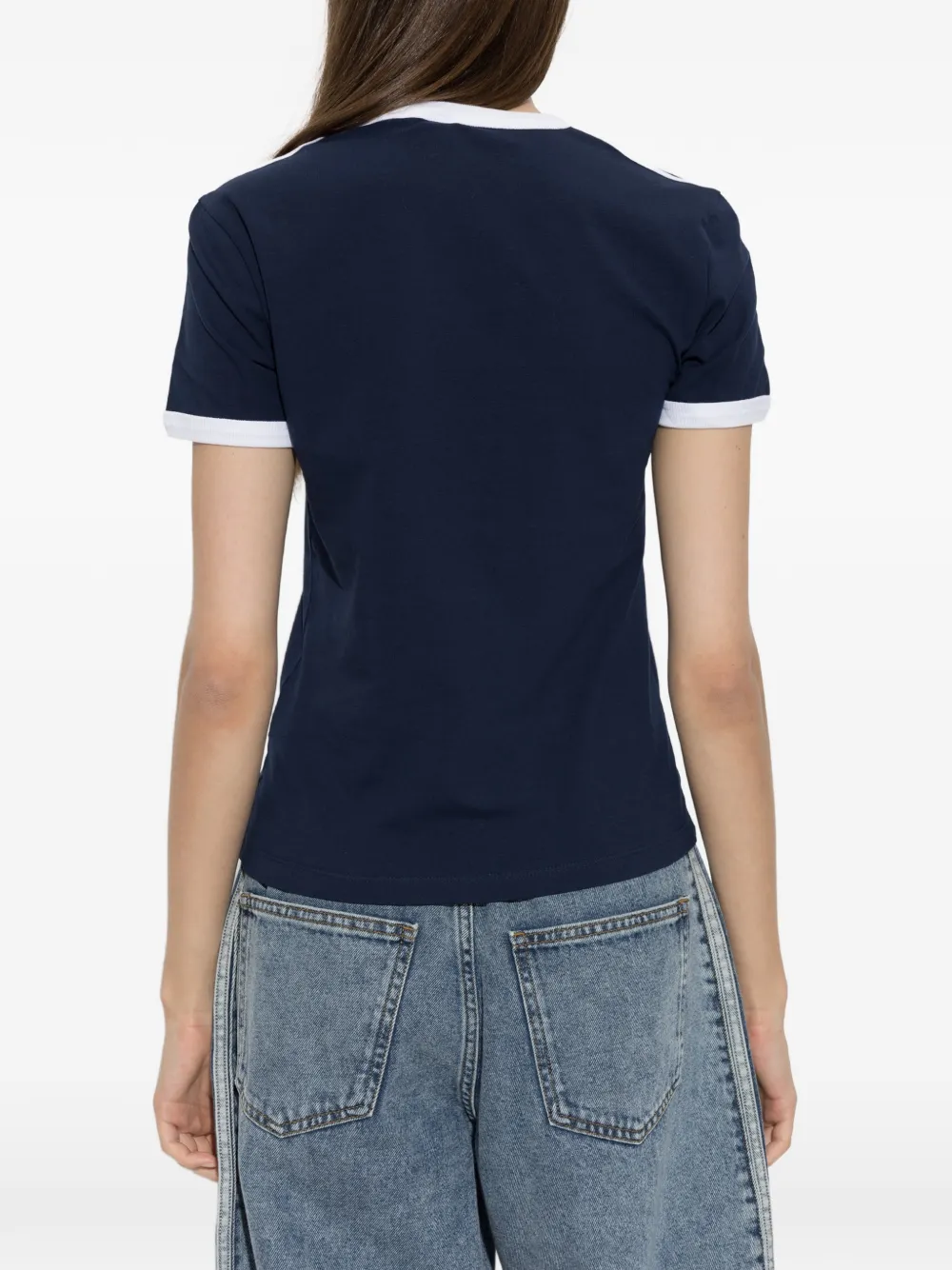 adidas 3-Stripes slim-fit T-shirt Blauw