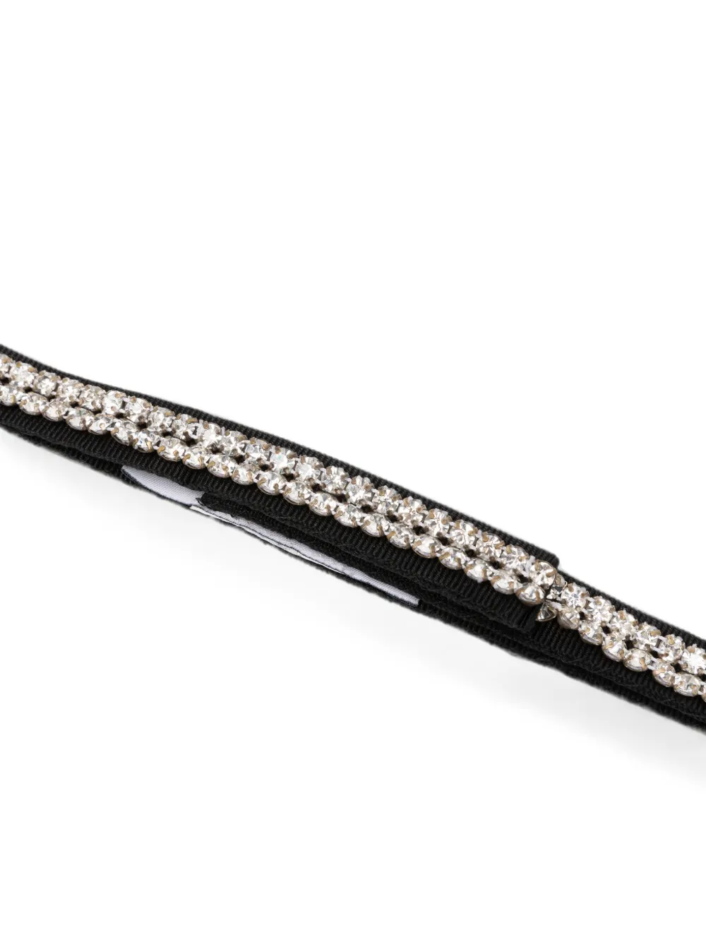 Dolce & Gabbana Pre-owned 2000s Crystal-embellishment Belt in Black, view 3