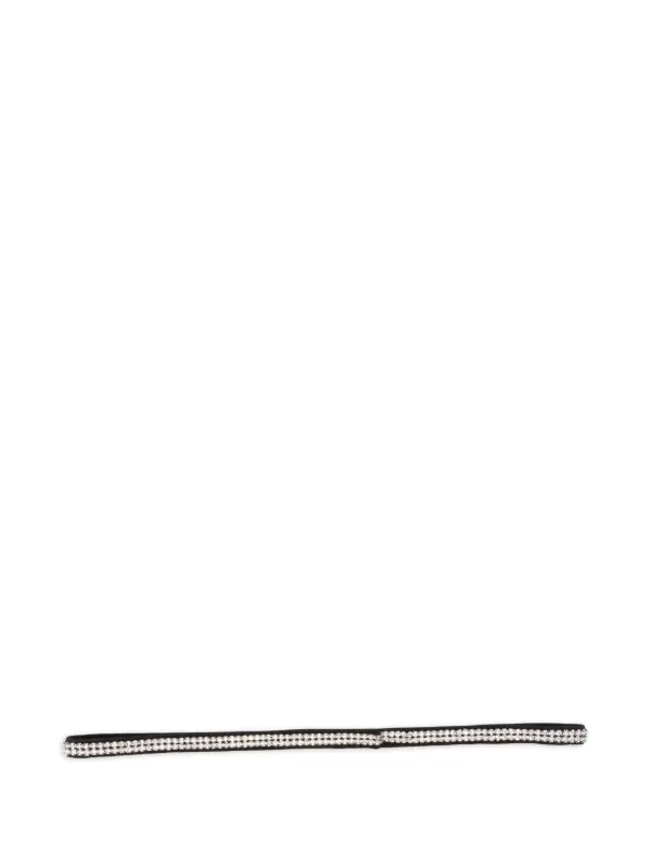 Dolce & Gabbana Pre-owned 2000s Crystal-embellishment Belt in Black