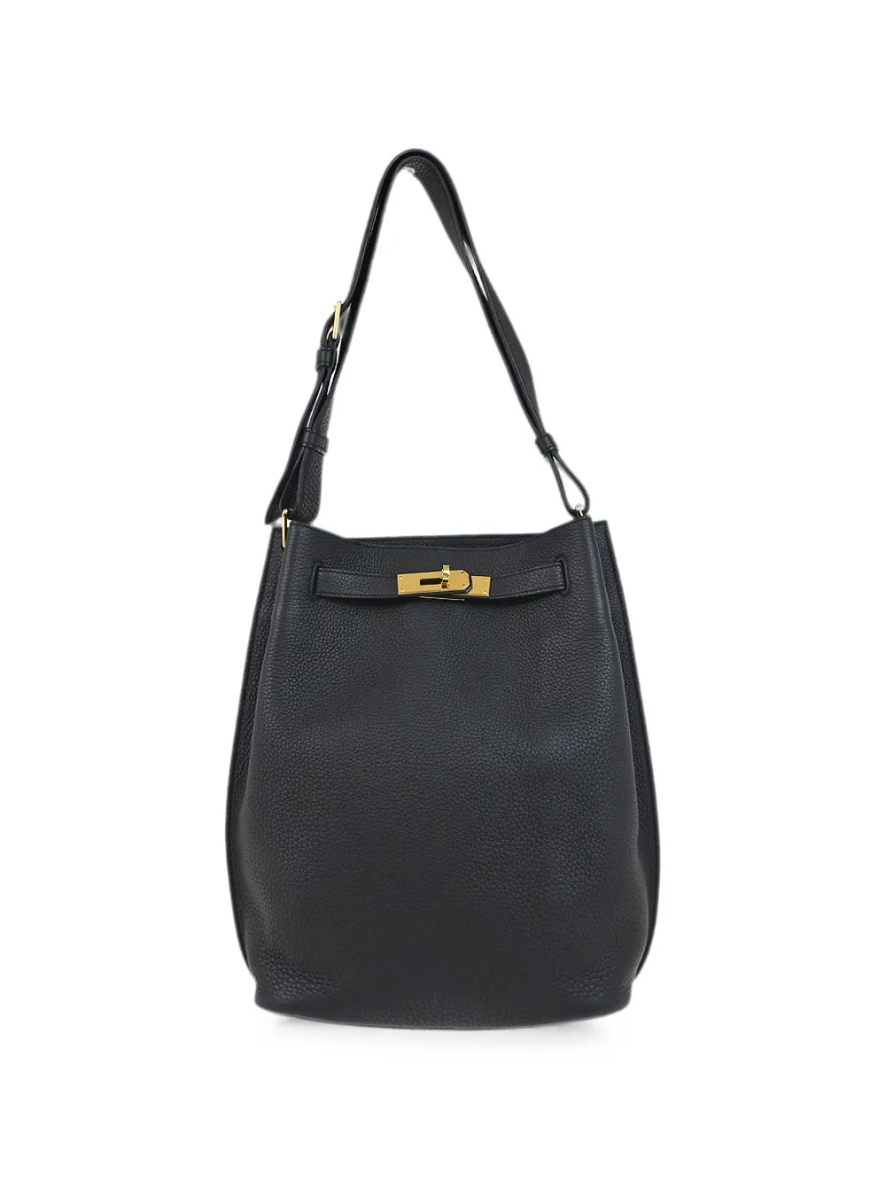 Hermès Pre-Owned Togo So Kelly Schultertasche 22cm - Schwarz