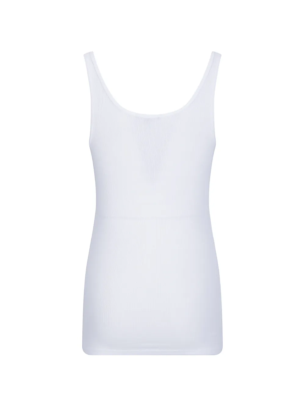 James Perse Daily ribgebreide tanktop Wit