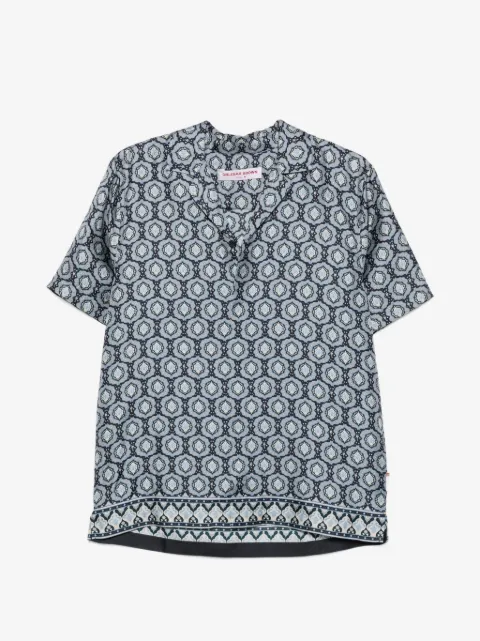 Orlebar Brown geometric-print camp-collar shirt