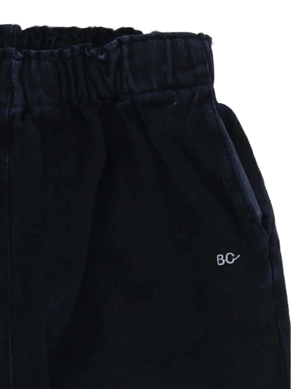 Bobo Choses Jeans met elastische taille en geborduurd logo Blauw