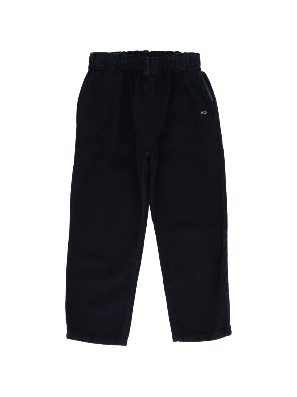 Bobo Choses elasticated-waistband logo-embroidered jeans - Blu