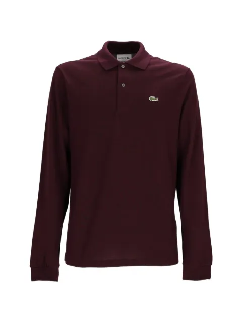 Lacoste logo-patch long-sleeve polo shirt