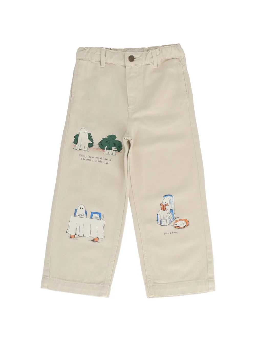 Bobo Choses Everyday Ghosts twill trousers - Toni neutri