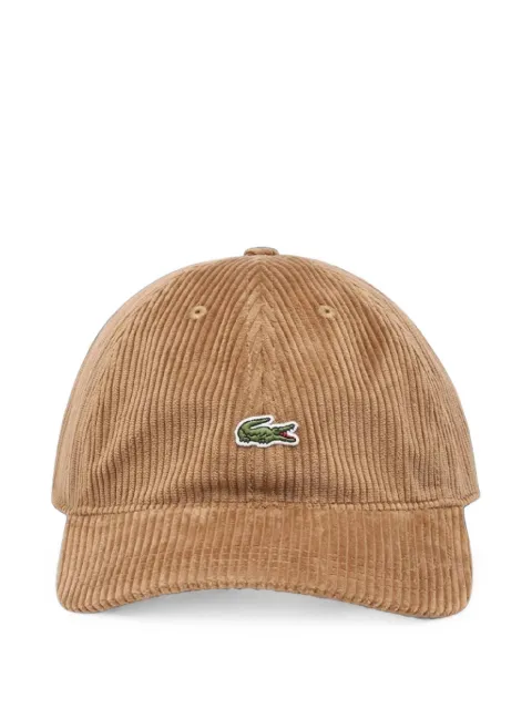 Lacoste corduroy logo-patch cap