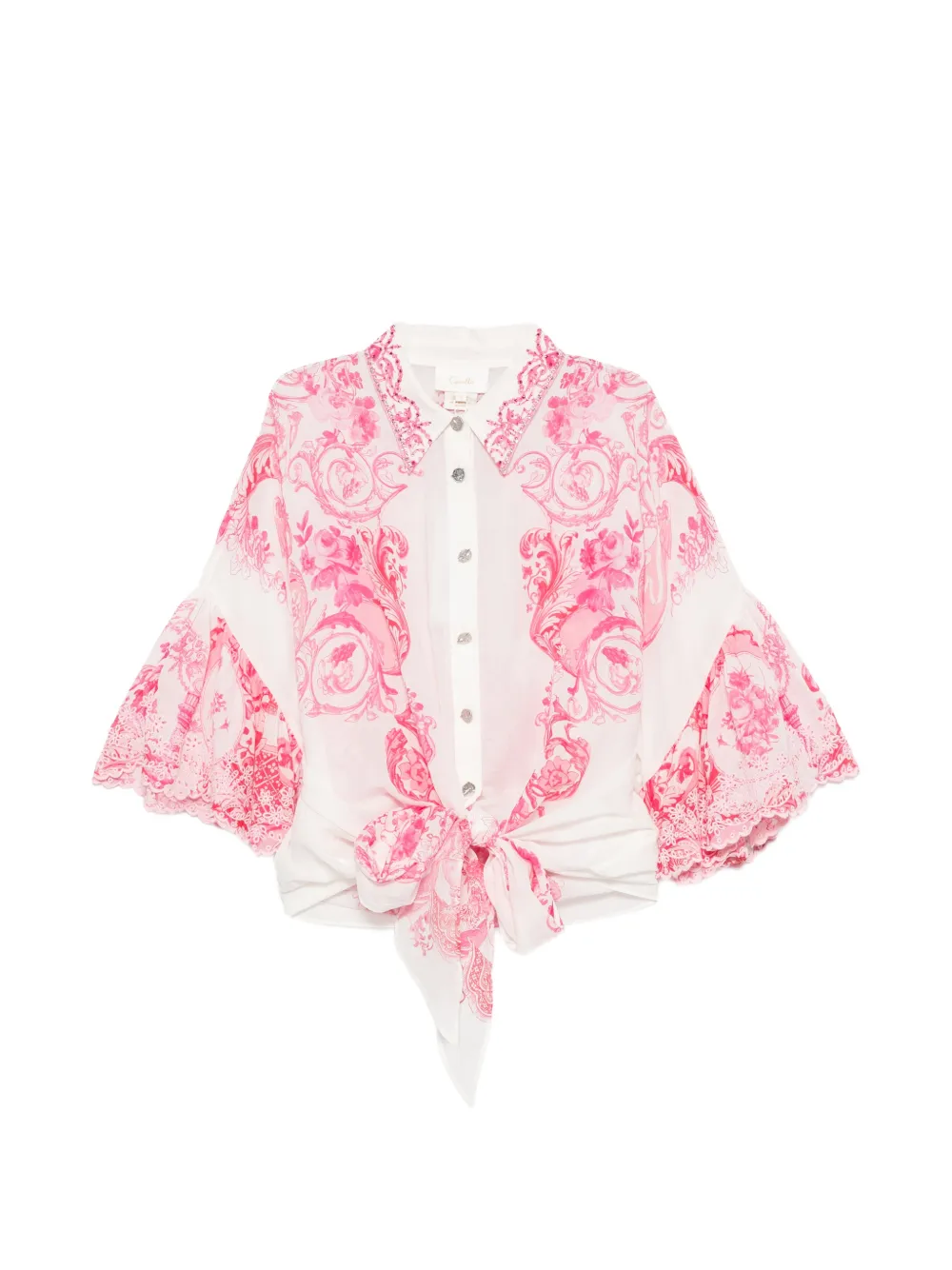 Camilla floral-print shirt - White