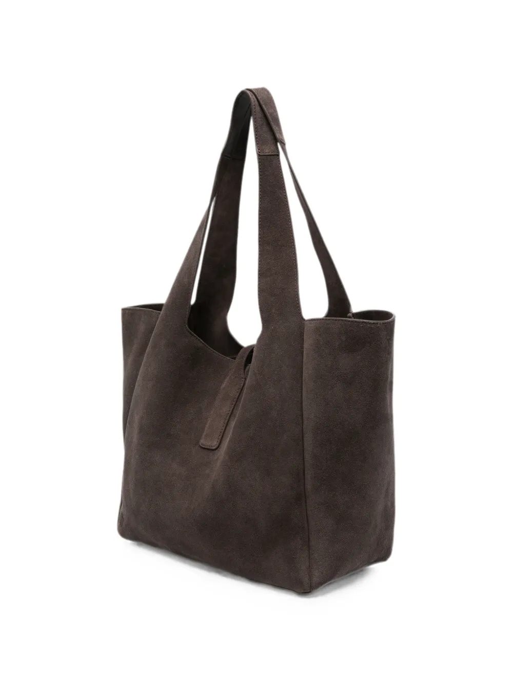 Hogan Trend suède shopper met logo-plakkaat Bruin