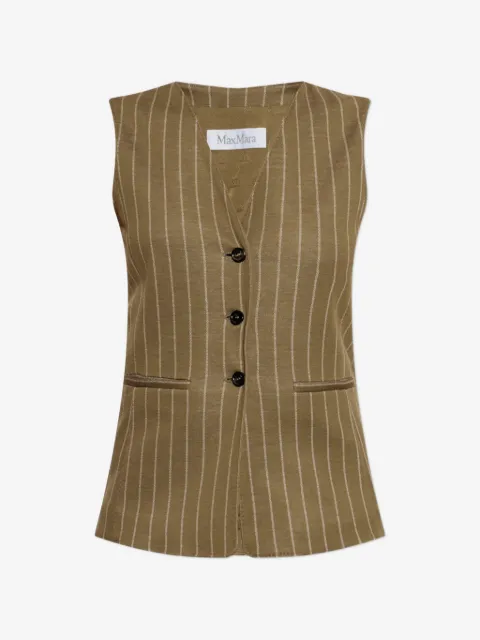 Max Mara Riccio pinstriped waistcoat