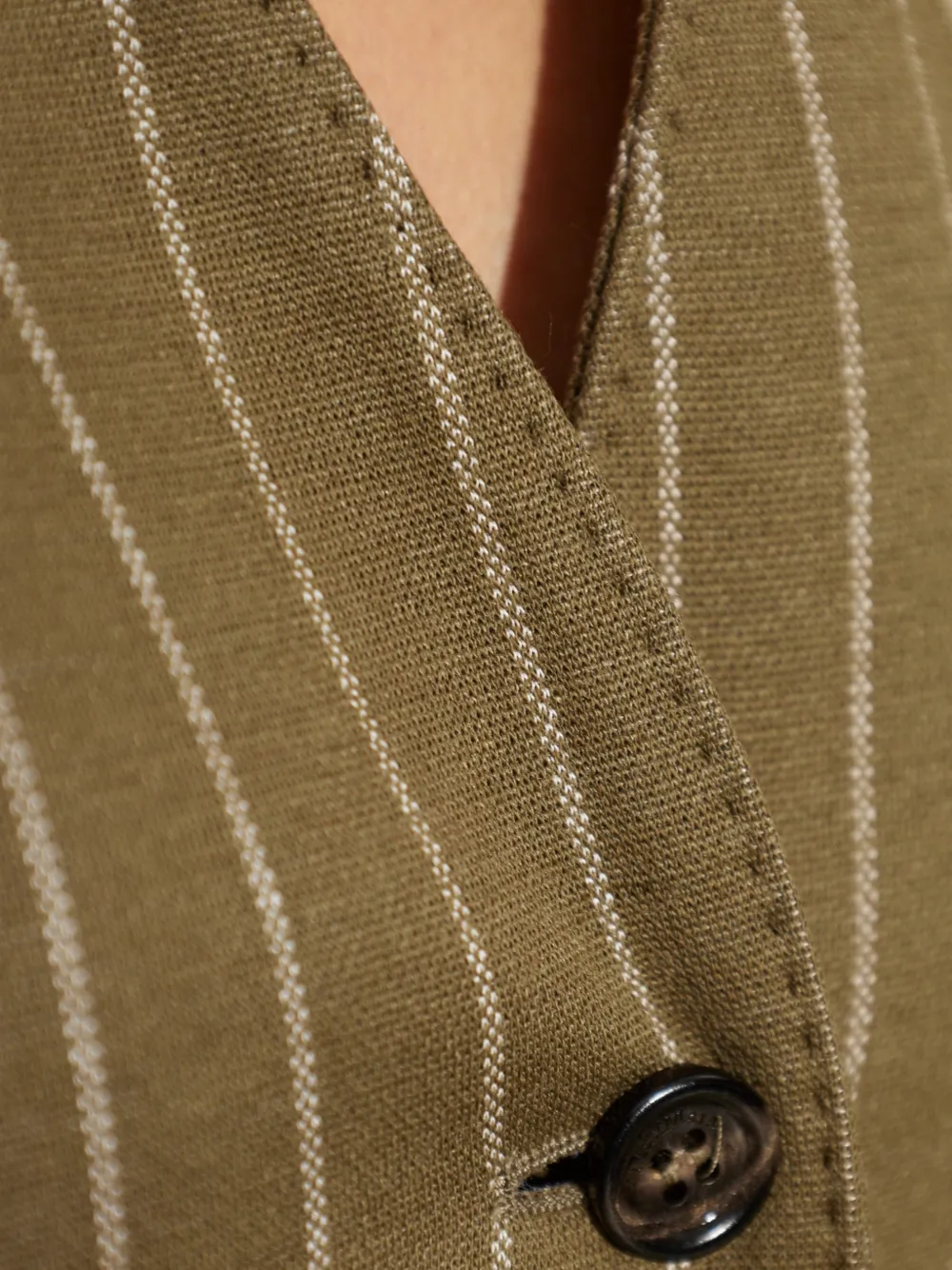 Max Mara Gilet met krijtstreep Groen