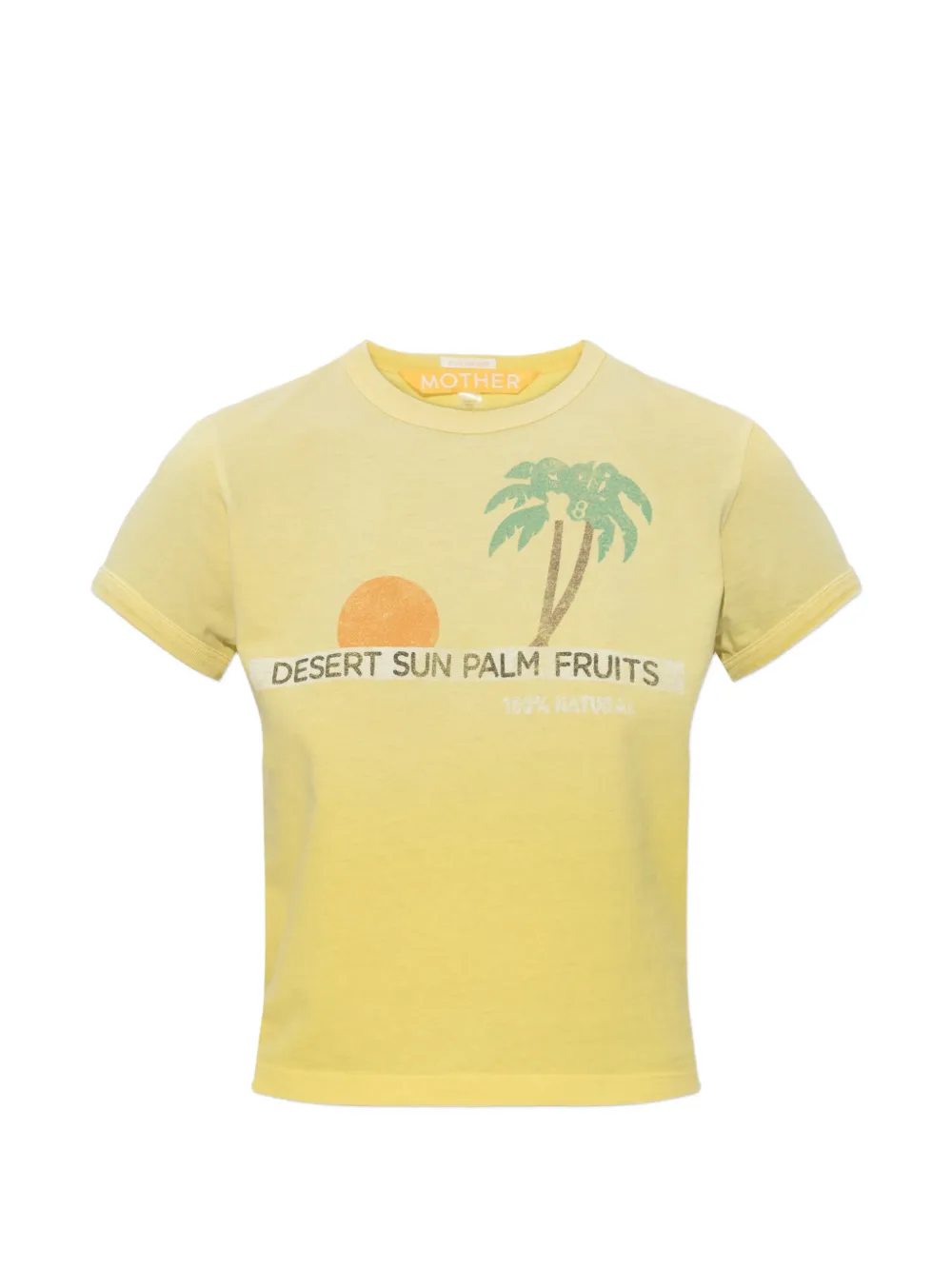 MOTHER The Itty Bitty Ringer palm-print T-shirt · L