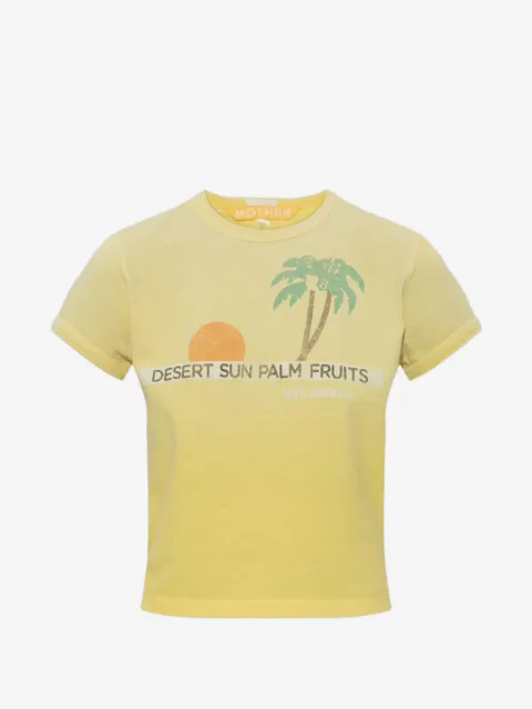 MOTHER The Itty Bitty Ringer palm-print T-shirt