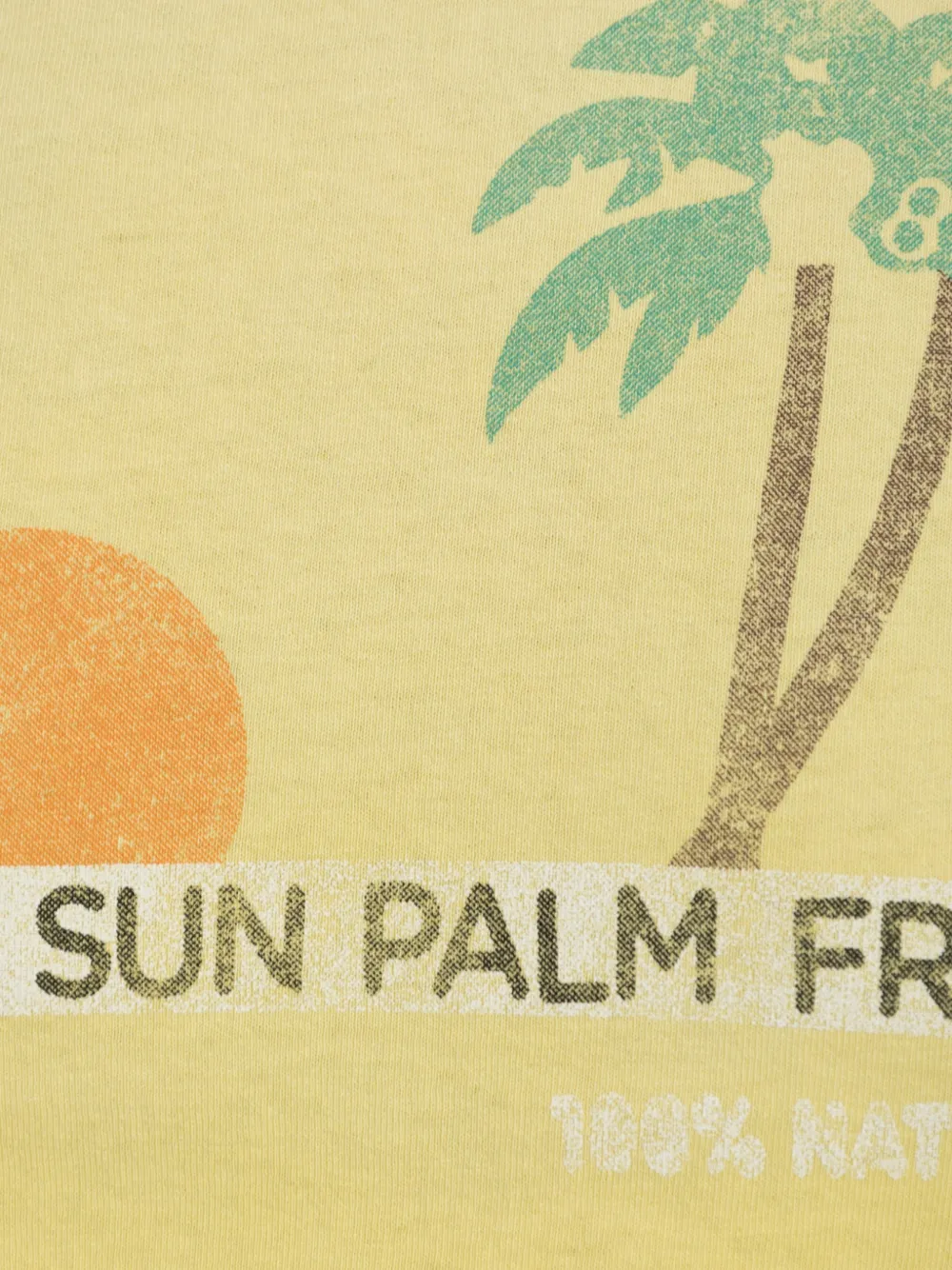 MOTHER The Itty Bitty Ringer T-shirt met palmprint Geel