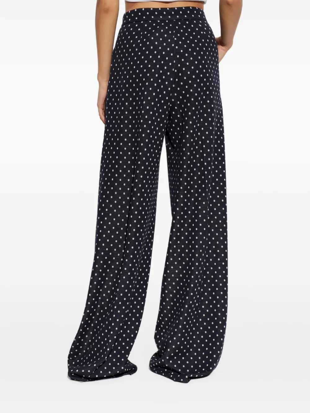 Max Mara Cerbero palazzo broek met stippen Blauw