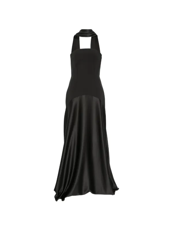 Solace London Mae Strapless Maxi Dress | Black