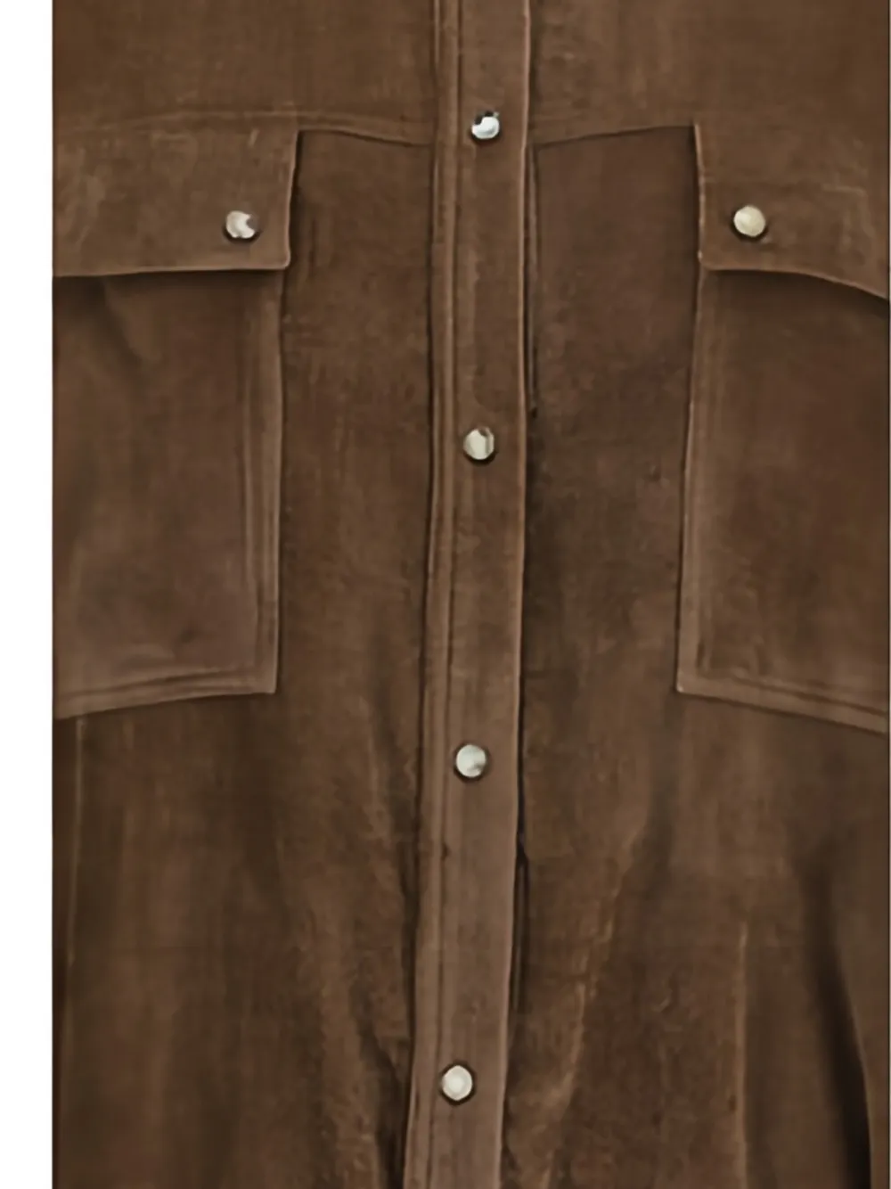 Brunello Cucinelli Ribfluwelen blouse met trekkoord bij de zoom Bruin