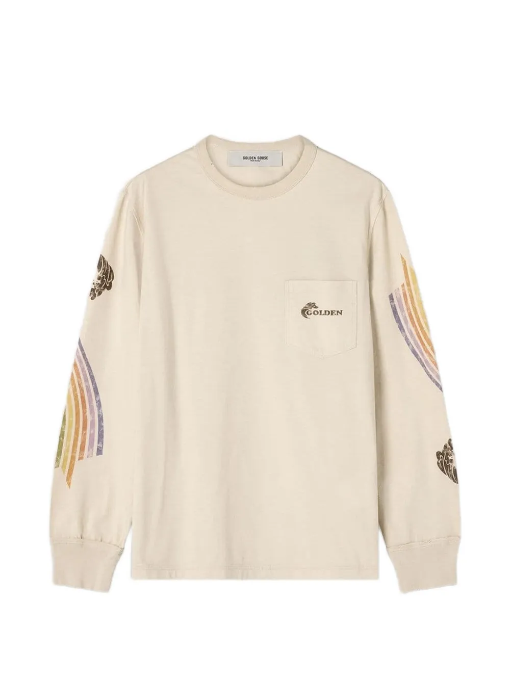 Golden Goose T-shirt met grafische print Beige