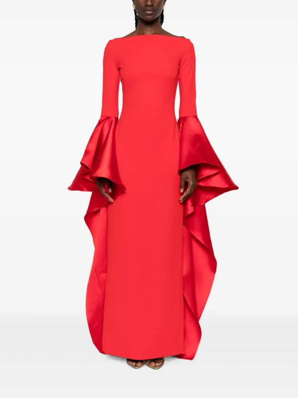 solace london red dress The Ilona Maxi in  and concealed rear zip Solace London Astria Maxi Dress