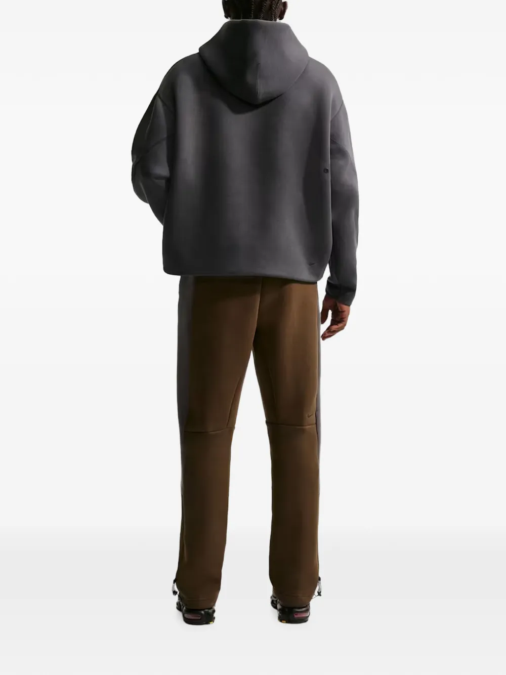 Nike drawstring-hem hoodie Grijs