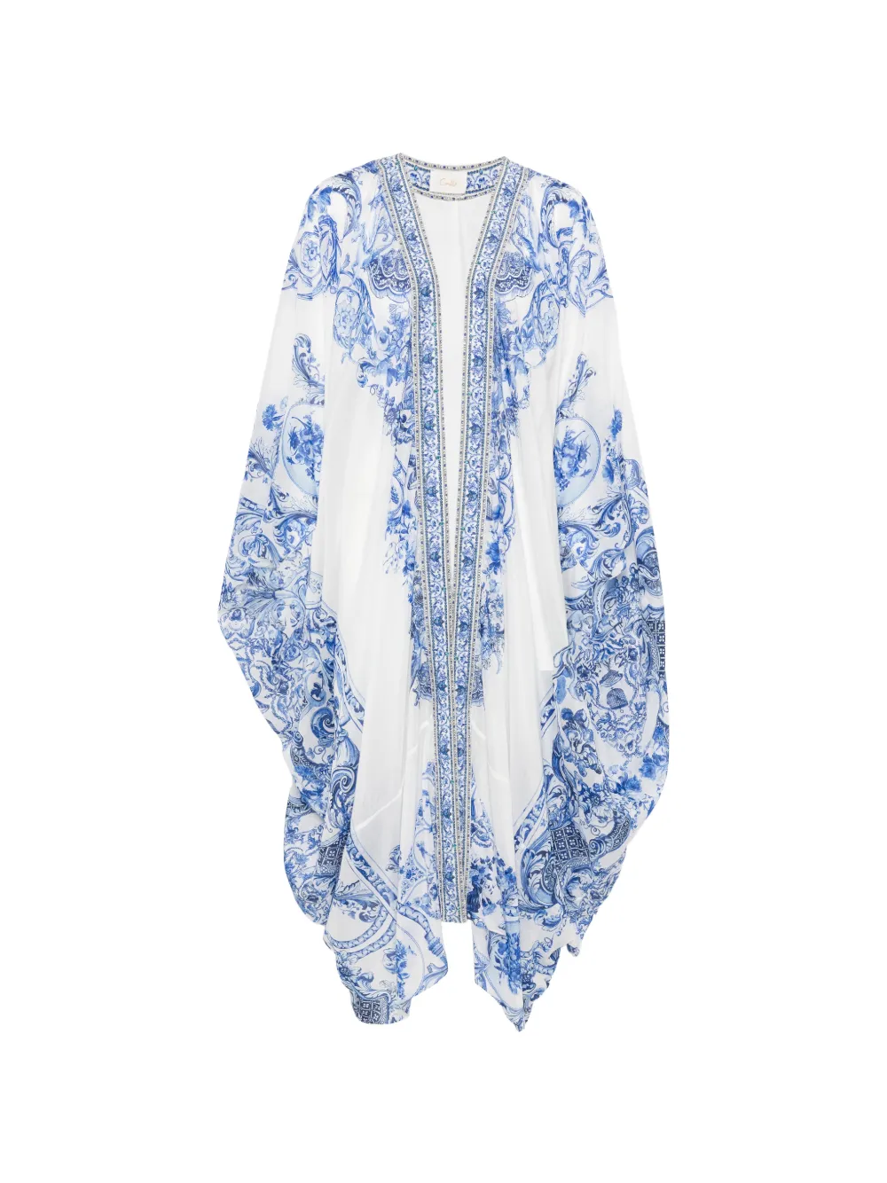 Camilla crystal-embellished kimono - Weiß