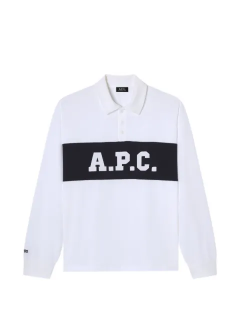 A.P.C. polo con logo estampado