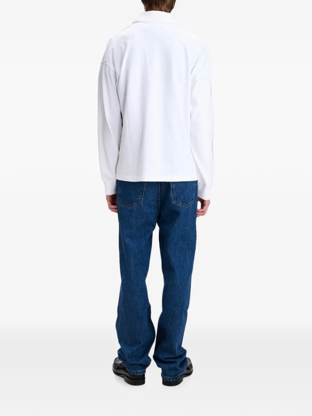 A.P.C. Poloshirt met logo-print en rugby-stijl Wit