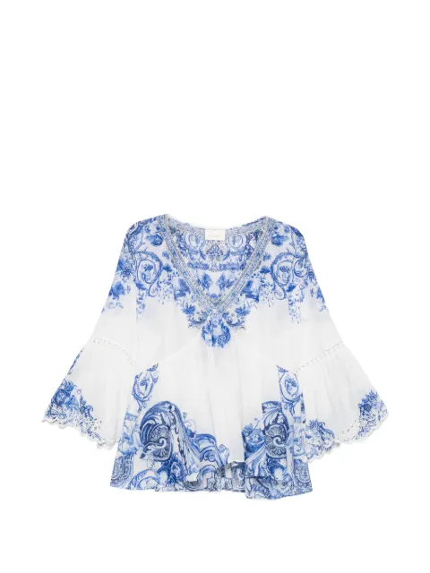 Camilla floral-print blouse