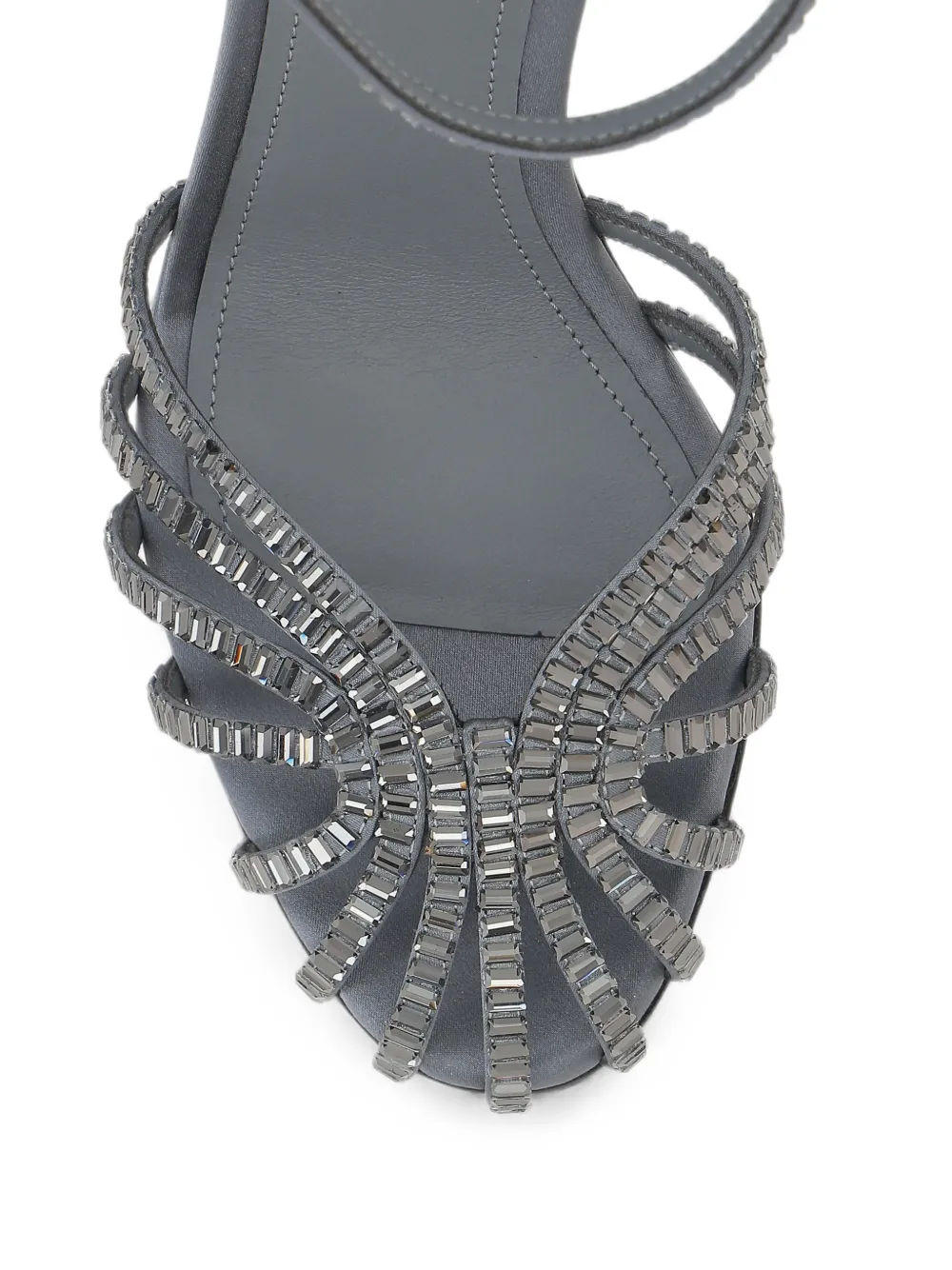 Alevì Penelope crystal-embellished sandals Grijs