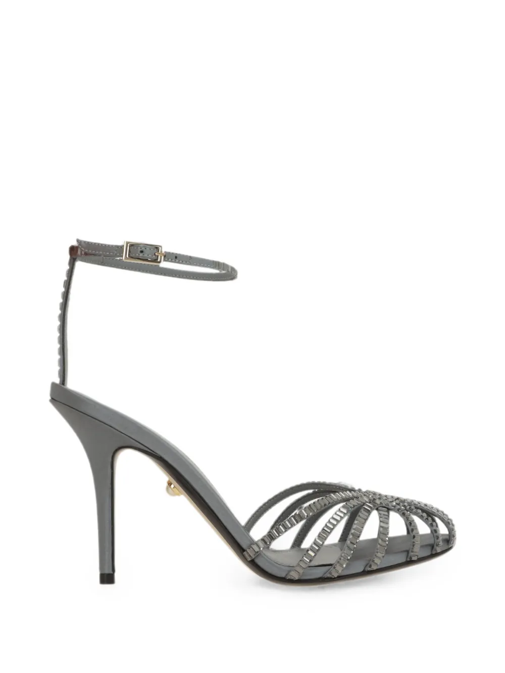 Alevì Penelope crystal-embellished sandals Grijs