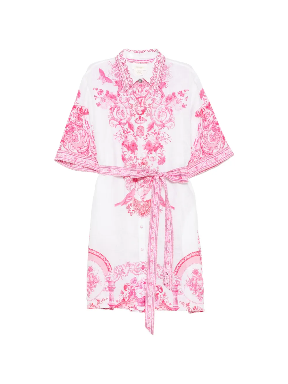 Camilla floral-print mini dress - Weiß