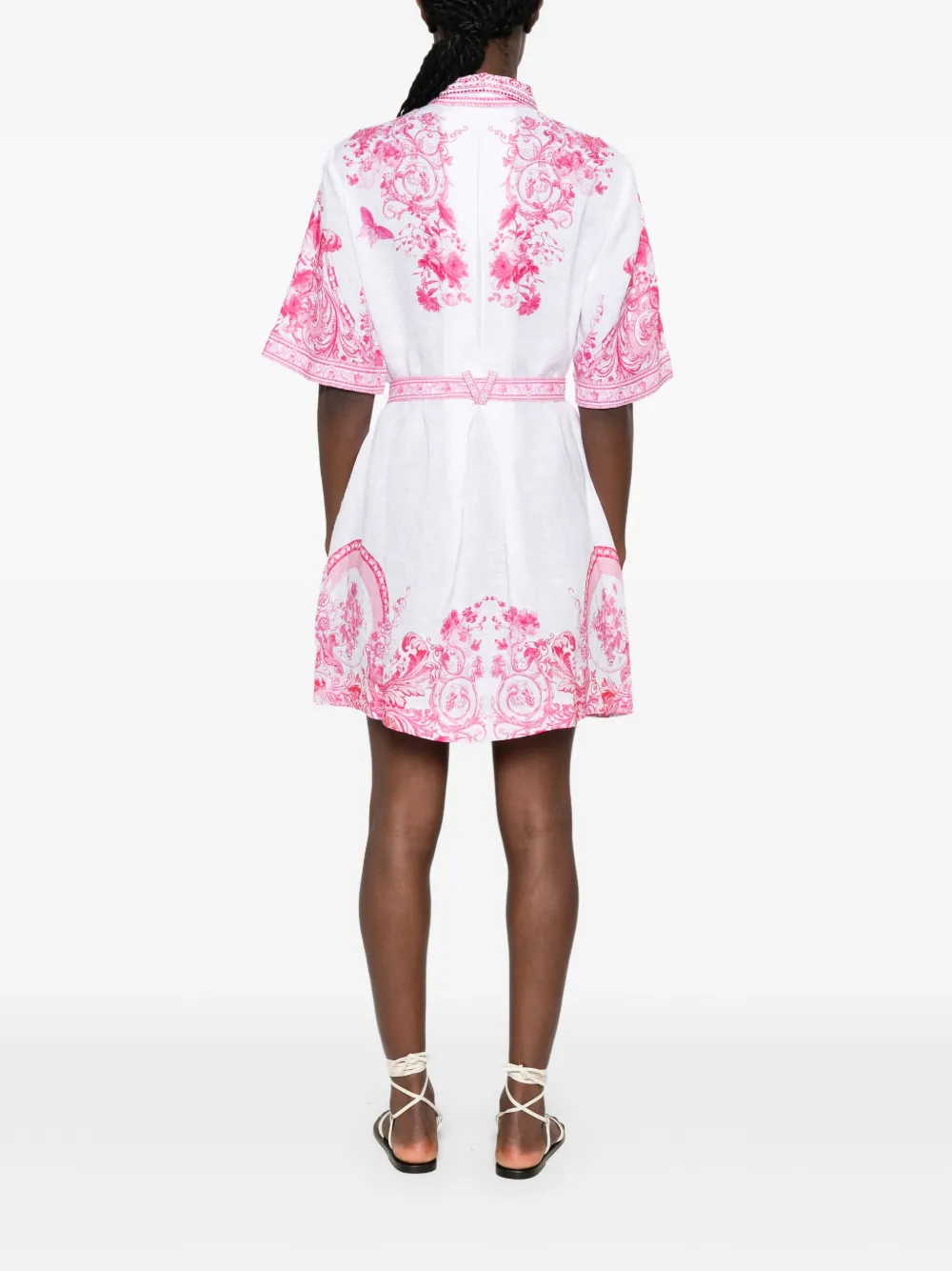 Camilla Mini-jurk met bloemenprint Wit