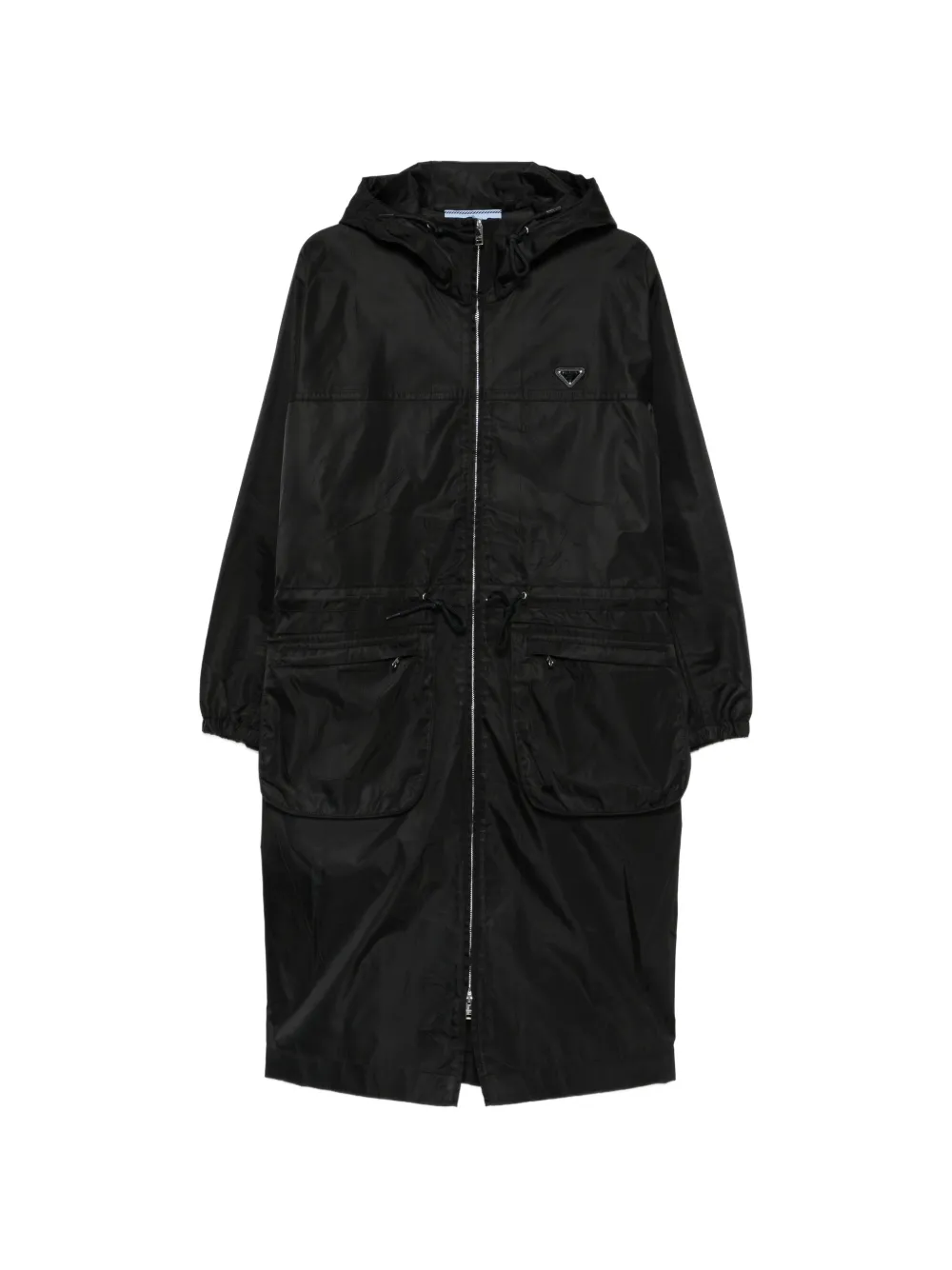 Prada Re-Nylon drawstring coat - Schwarz