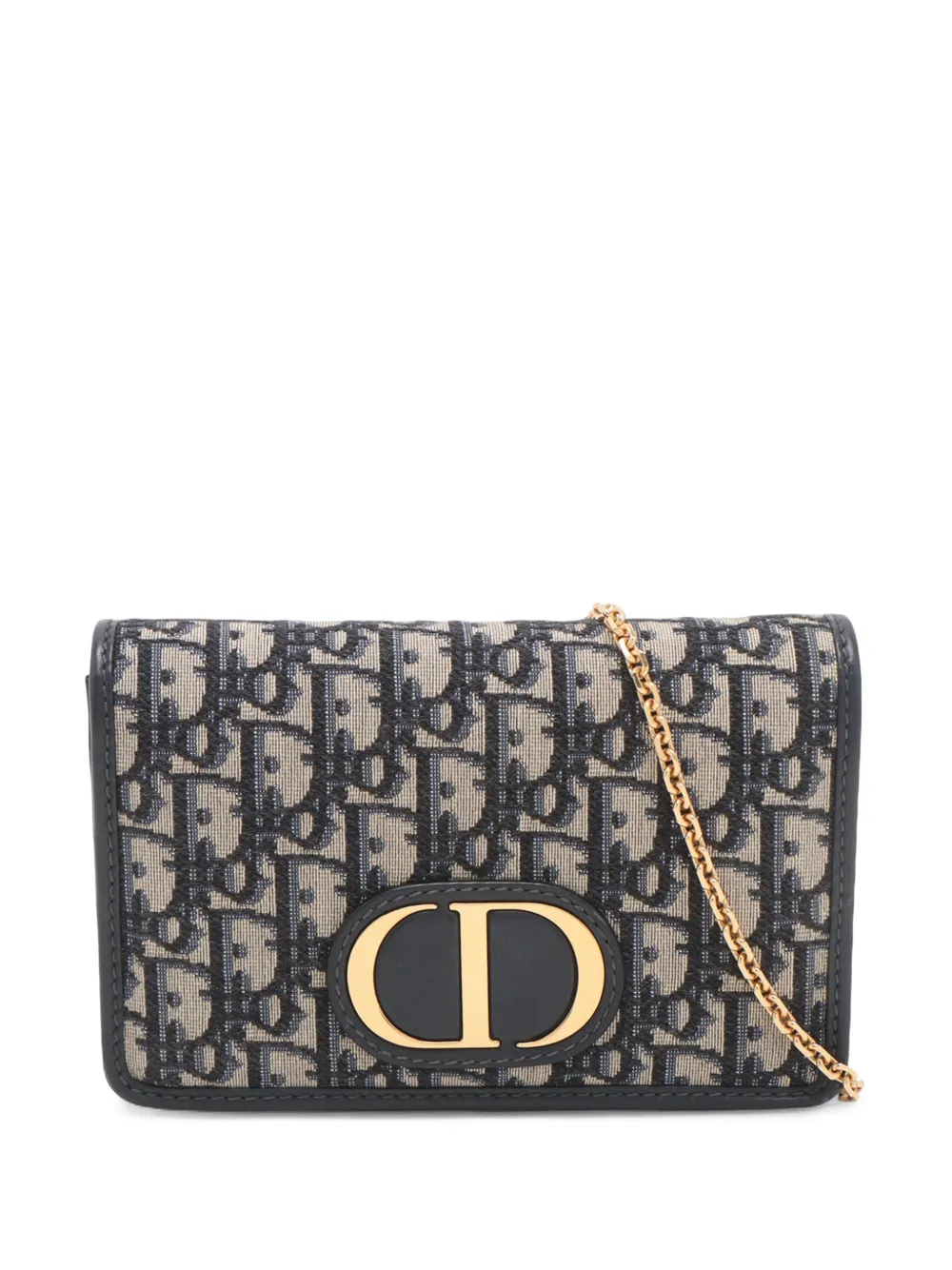 Christian Dior Pre-Owned Borsa a tracolla 30 Montaigne 2 in 1in tela con motivo Oblique 2021-2026 - Blu