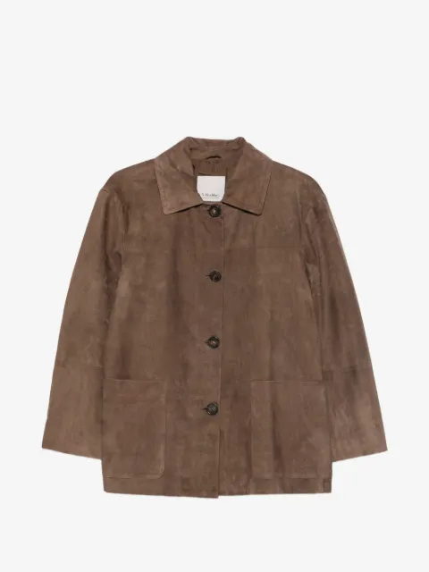 'S Max Mara Smmastrale button-fastening leather jacket