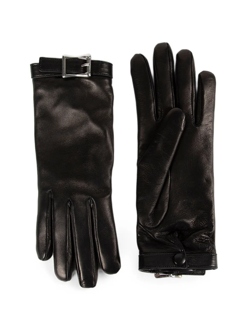 Ann Demeulemeester Arly Leather Gloves In Black