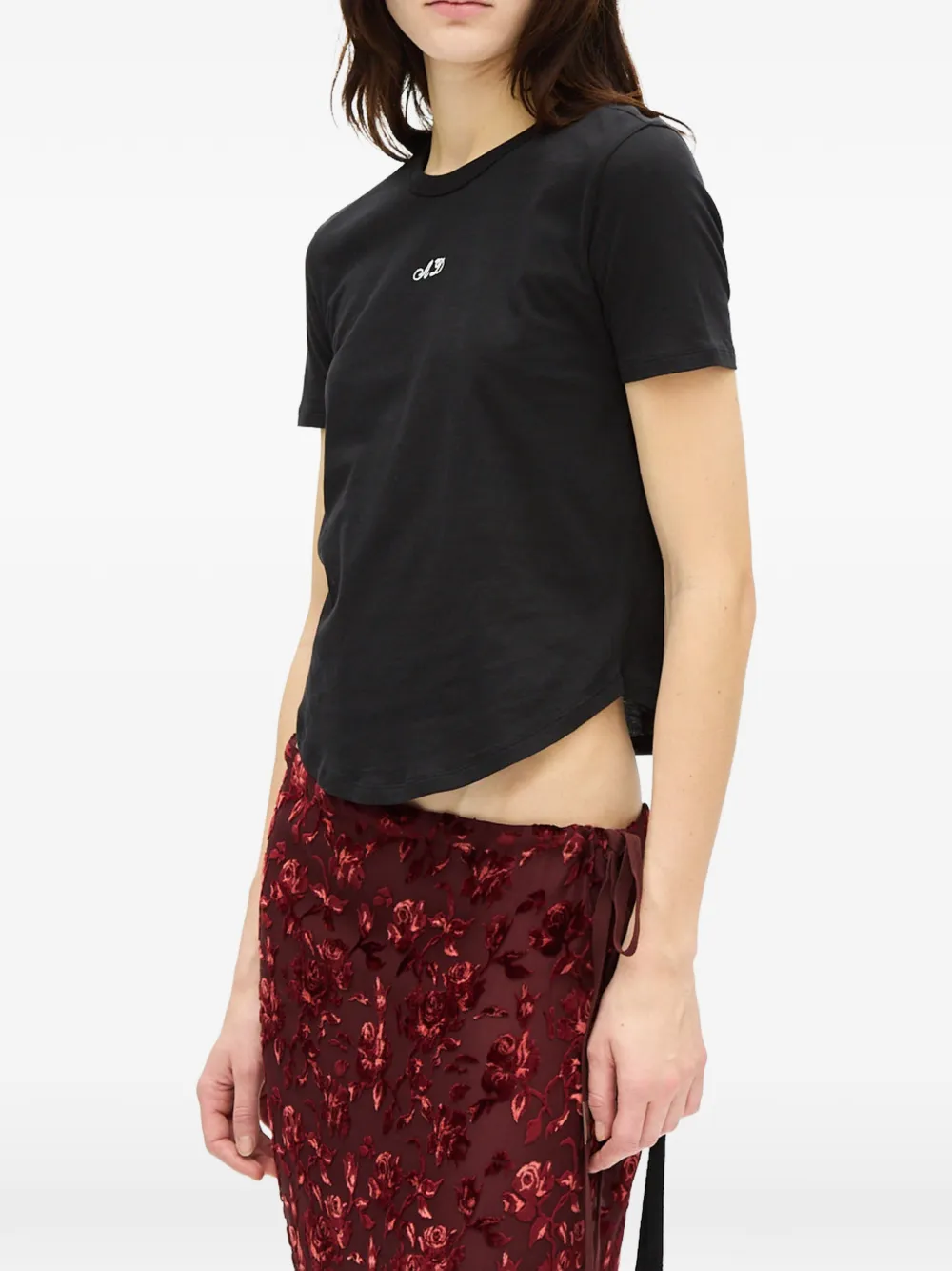 Ann Demeulemeester Floor Micro T-shirt Zwart