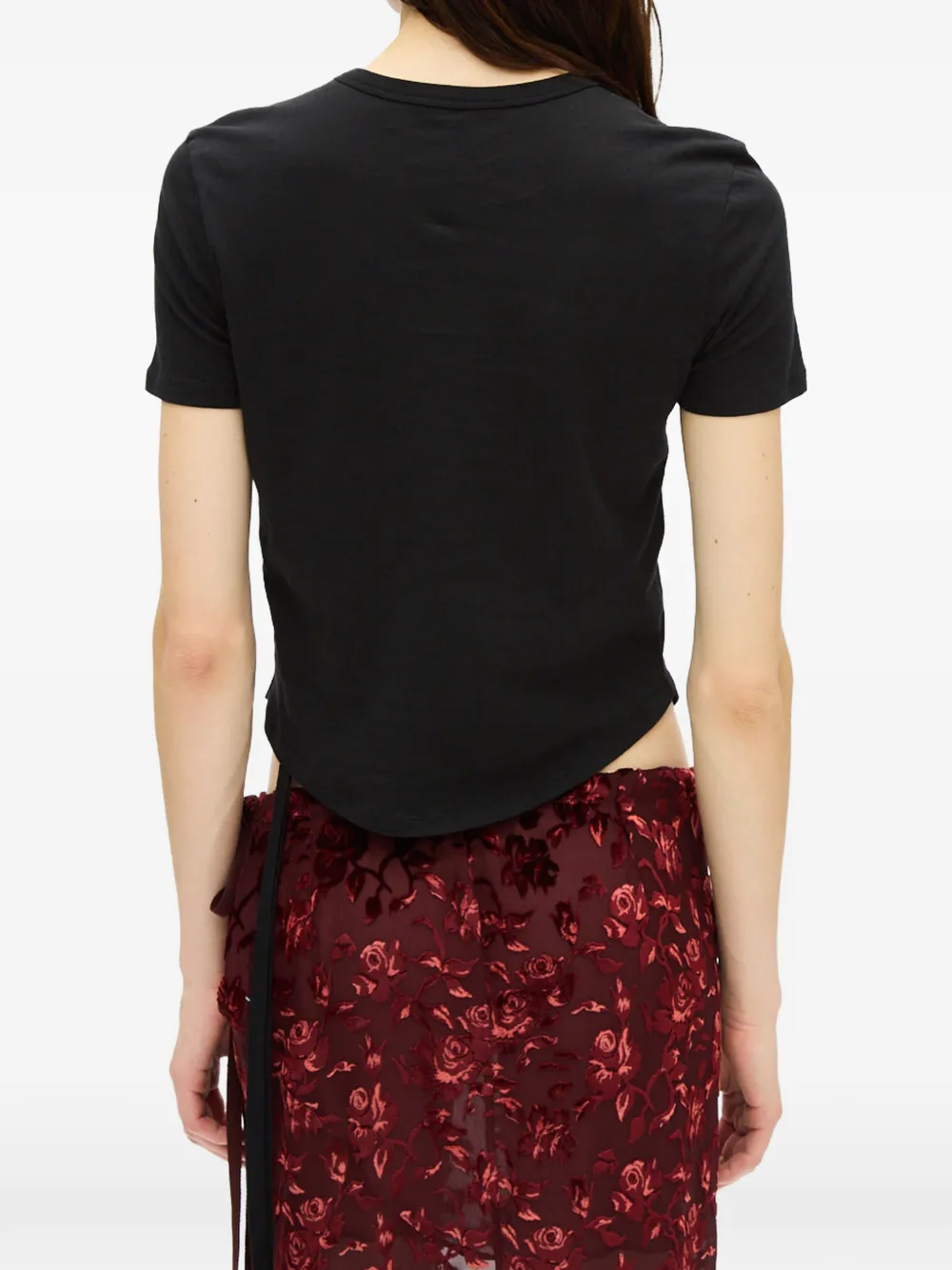 Ann Demeulemeester Floor Micro T-shirt Zwart