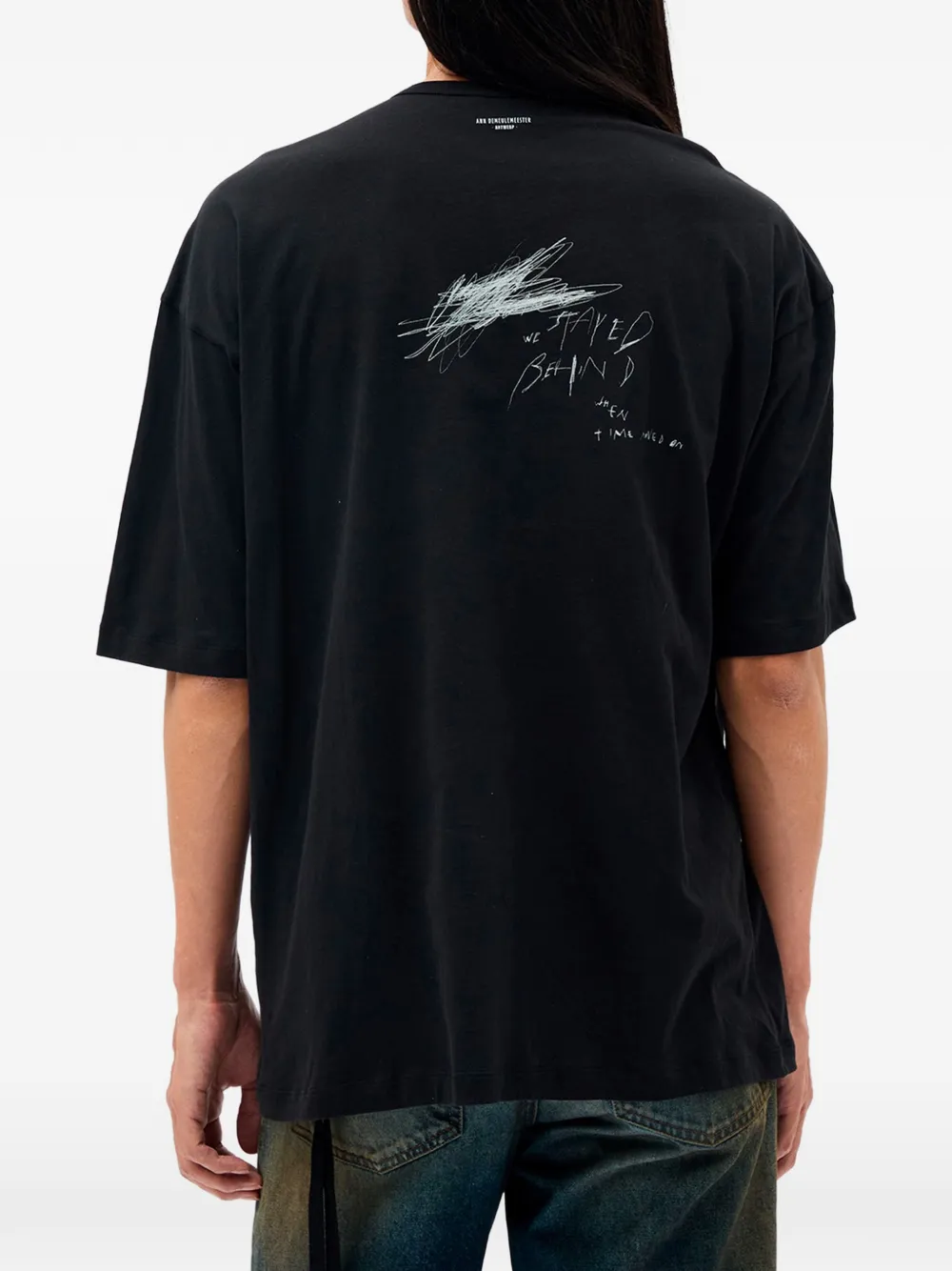Ann Demeulemeester Dieter T-shirt met grafische print Zwart