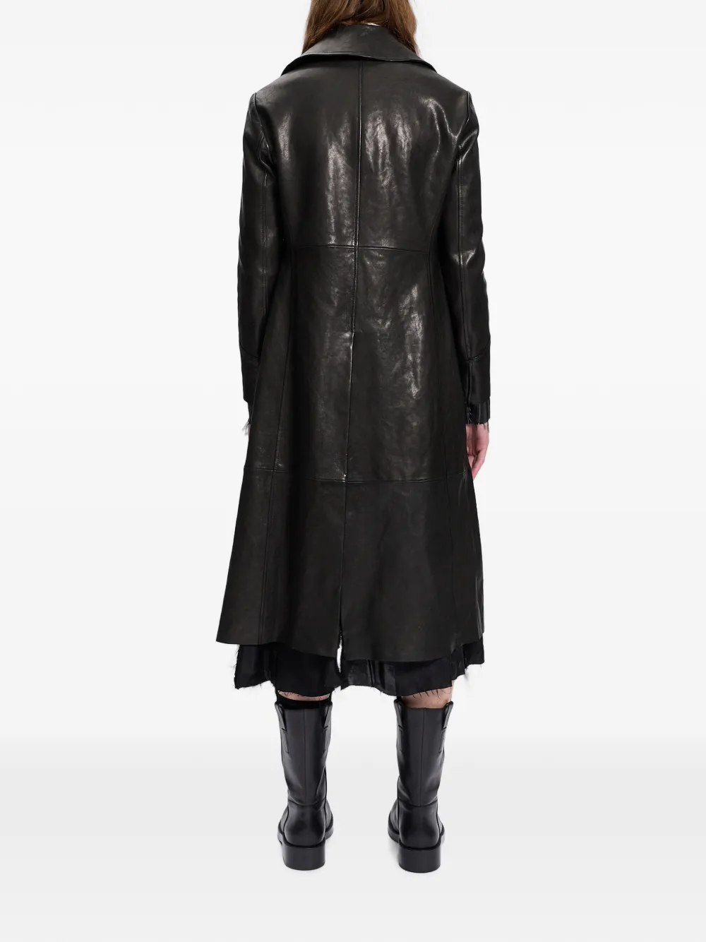 Ann Demeulemeester Lionel leren jas Zwart