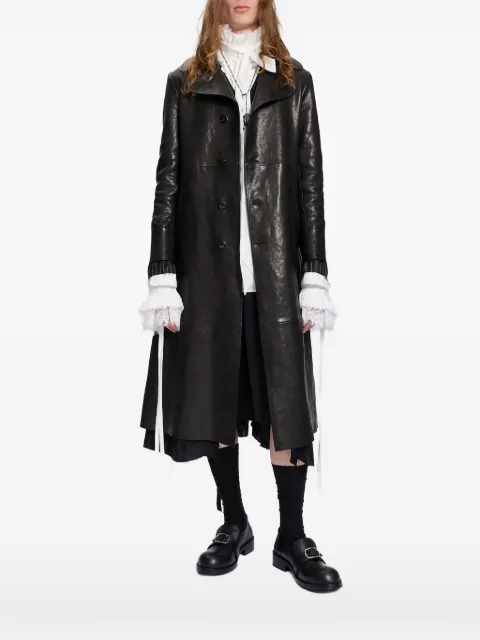 Ann Demeulemeester Lionel leather coat
