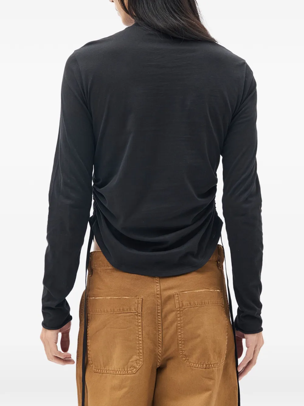 Ann Demeulemeester Lenart T-shirt met hoge hals Zwart