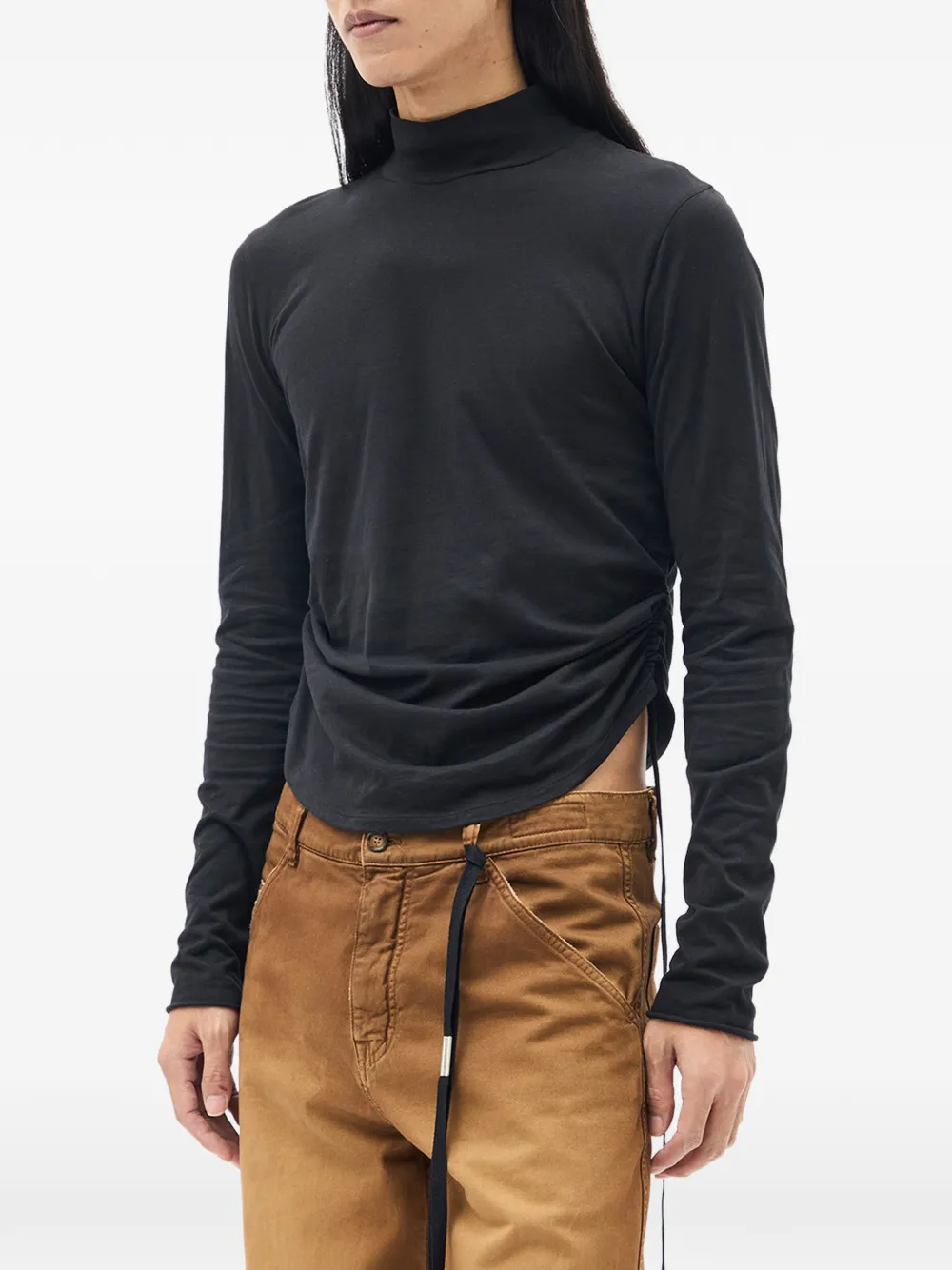 Ann Demeulemeester Lenart T-shirt met hoge hals Zwart