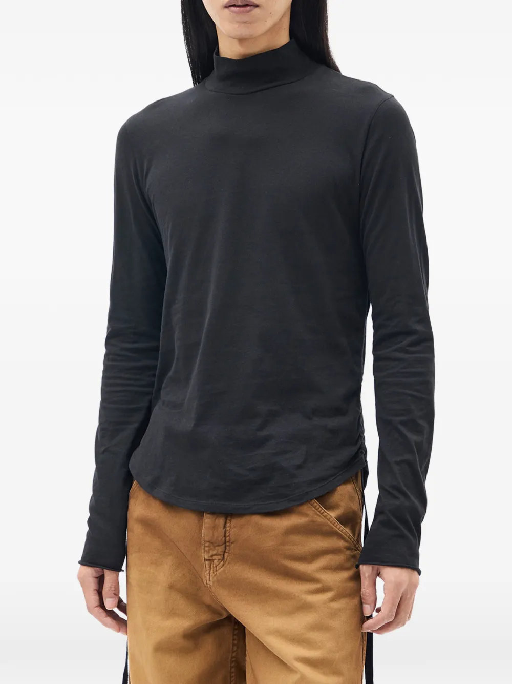 Ann Demeulemeester Lenart T-shirt met hoge hals Zwart