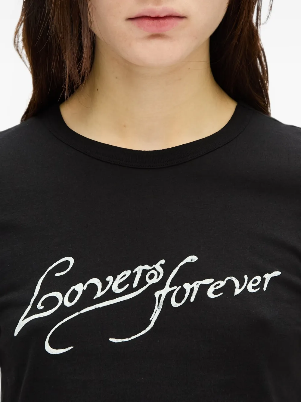 Ann Demeulemeester Floor Micro T-shirt Zwart