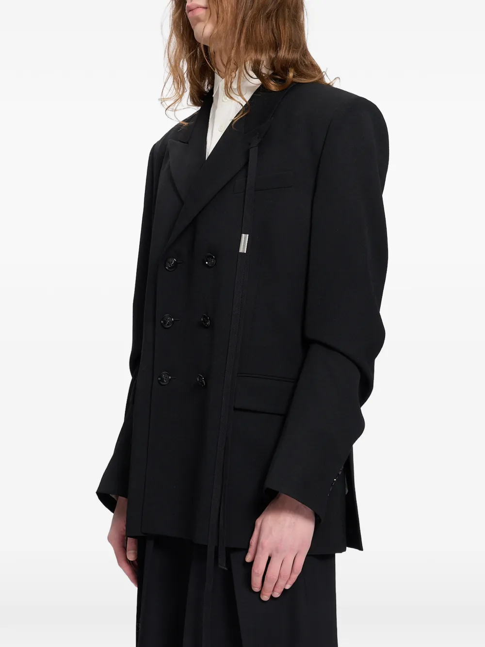 Ann Demeulemeester Waldus blazer met dubbele rij knopen Zwart