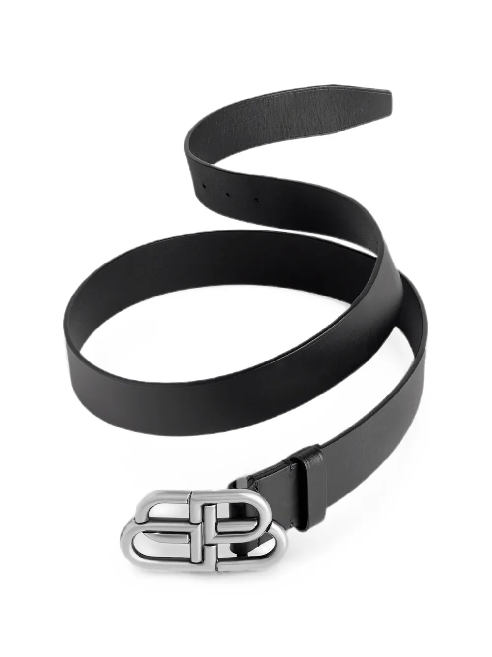 Balenciaga BB leather belt - Black